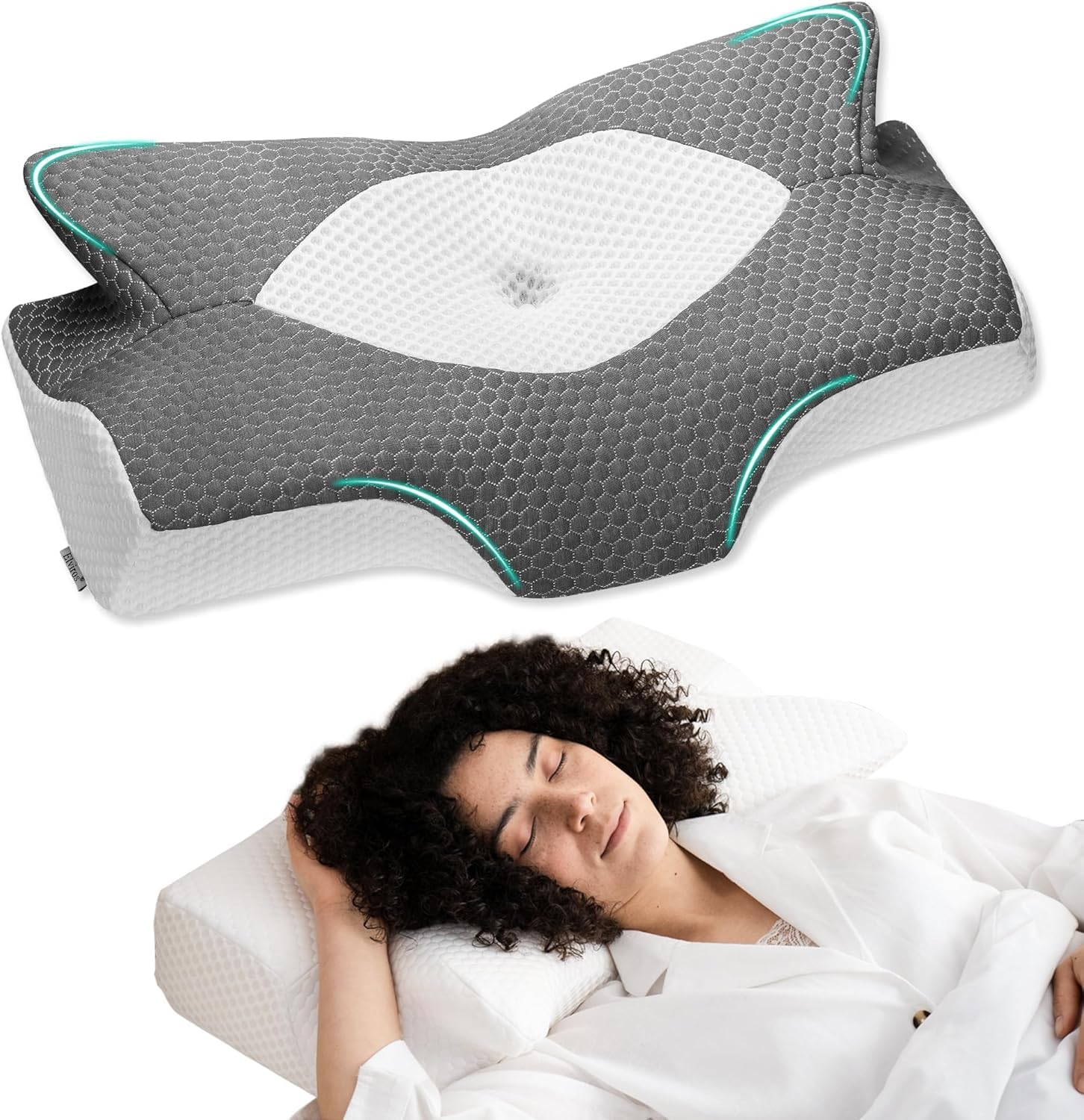 Elviros Cervical Memory Foam Pillow