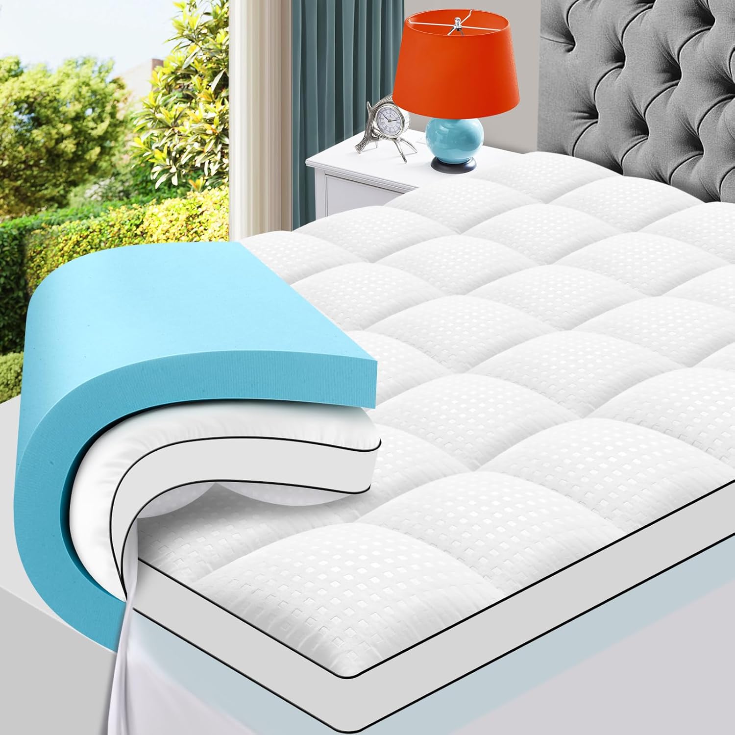 Mavis Dual Layer Memory Foam Mattress Topper