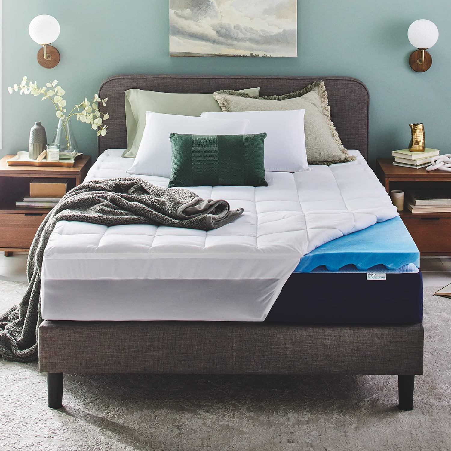 Sleep Innovations Dual Layer Mattress Topper